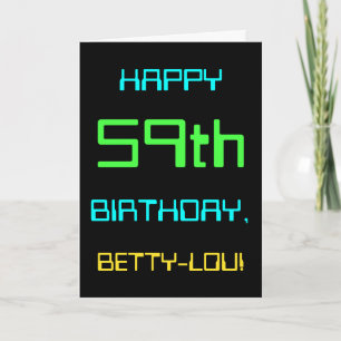 Fun Digital Computing Threaded 59th Birthday Kaart