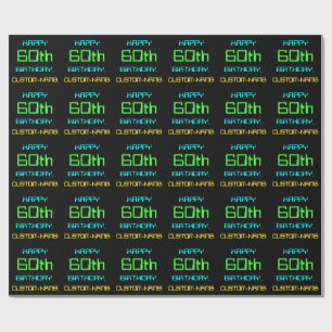 Fun Digital Computing Threaded 60th Birthday Cadeaupapier