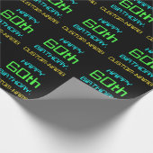 Fun Digital Computing Threaded 60th Birthday Cadeaupapier (Hoek)