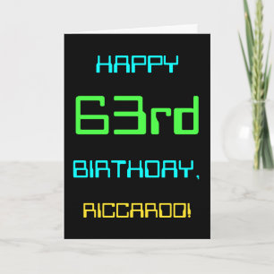 Fun Digital Computing Threaded 63rd Birthday Kaart