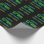 Fun Digital Computing Threaded 69th Birthday Cadeaupapier (Hoek)