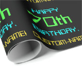 Fun Digital Computing Threaded 70th Birthday Cadeaupapier (Rol Hoek)