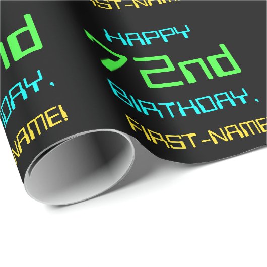 Fun Digital Computing Threaded 72e verjaardag Cadeaupapier (Rol Hoek)