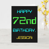 Fun Digital Computing Threaded 72e verjaardag Kaart (Gele Bloem)