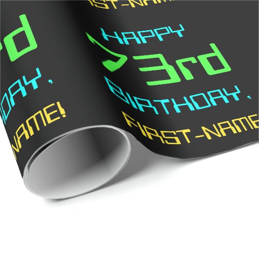 Fun Digital Computing Threaded 73rd Birthday Cadeaupapier (Rol Hoek)