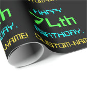 Fun Digital Computing Threaded 74th Birthday Cadeaupapier (Rol Hoek)