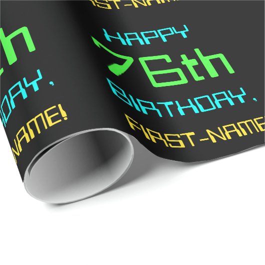 Fun Digital Computing Threaded 76th Birthday Cadeaupapier (Rol Hoek)