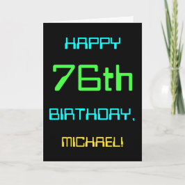 Fun Digital Computing Threaded 76th Birthday Kaart