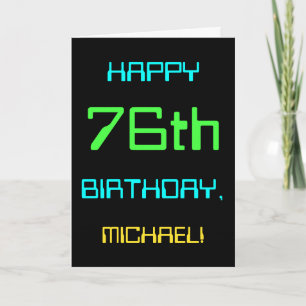 Fun Digital Computing Threaded 76th Birthday Kaart
