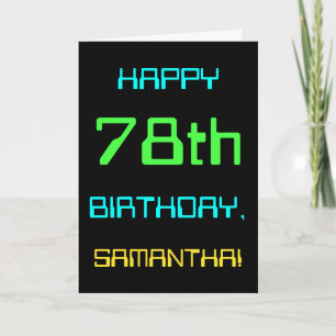 Fun Digital Computing Threaded 78th Birthday Kaart