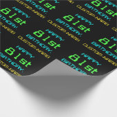 Fun Digital Computing Threaded 81st Birthday Cadeaupapier (Hoek)