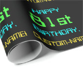 Fun Digital Computing Threaded 81st Birthday Cadeaupapier (Rol Hoek)