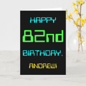 Fun Digital Computing Threaded 82e verjaardag Kaart (Gele Bloem)