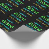 Fun Digital Computing Threaded 83rd Birthday Cadeaupapier (Hoek)