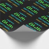 Fun Digital Computing Threaded 84th Birthday Cadeaupapier (Hoek)