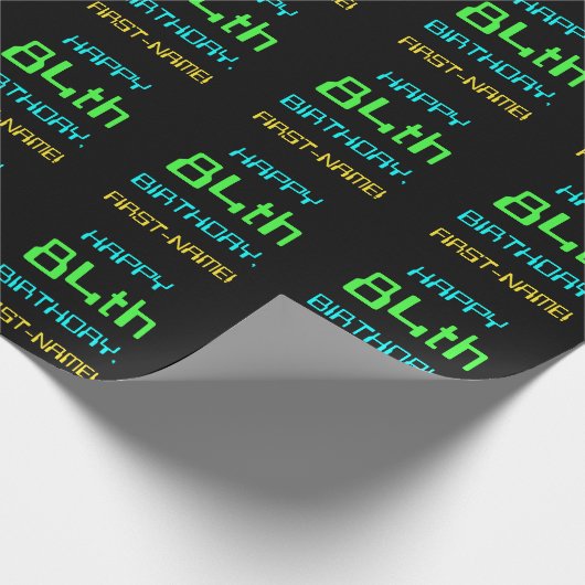 Fun Digital Computing Threaded 84th Birthday Cadeaupapier (Hoek)