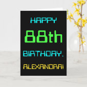 Fun Digital Computing Threaded 88th Birthday Kaart (Gele Bloem)