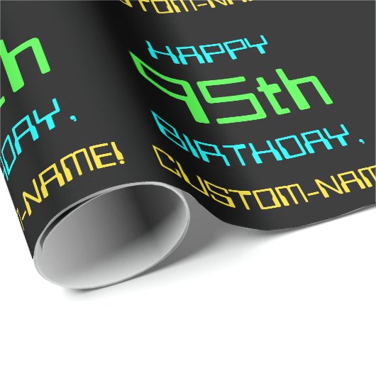 Fun Digital Computing Threaded 95th Birthday Cadeaupapier (Rol Hoek)