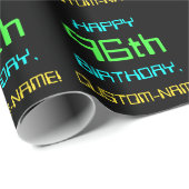 Fun Digital Computing Threaded 96th Birthday Cadeaupapier (Rol Hoek)