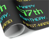 Fun Digital Computing Threaded 97th Birthday Cadeaupapier (Rol Hoek)