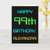 Fun Digital Computing Threaded 99th Birthday Kaart (Gele Bloem)