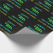 Fun Digital Computing Threaded 9th Birthday Cadeaupapier (Hoek)