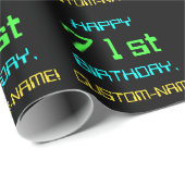 Fun Digital Computing Threated 71st Birthday Cadeaupapier (Rol Hoek)