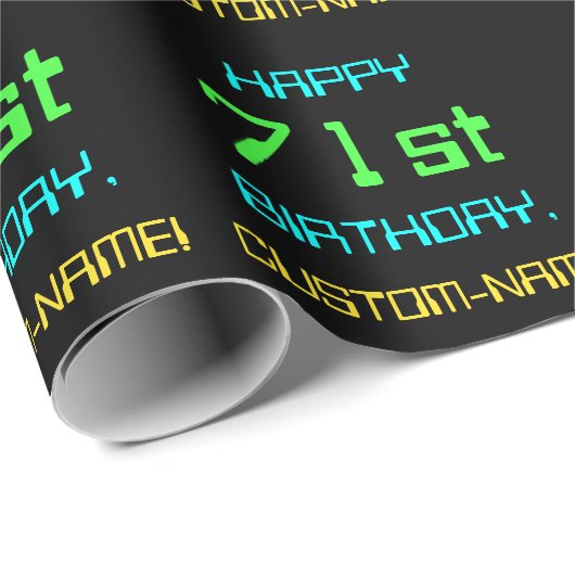 Fun Digital Computing Threated 71st Birthday Cadeaupapier (Rol Hoek)