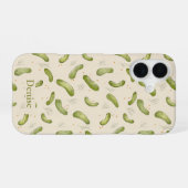 Fun Dill Pickle Pattern iPhone 16 Hoesje (Achterkant horizontaal)