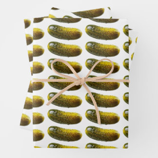 Fun Dill Pickle Pattern – Quirky Design for Foodie Inpakpapier Vel