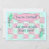 Fun Diner Style Retro Patroon Art Cute Kaart (Voorkant)