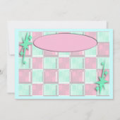 Fun Diner Style Retro Patroon Art Cute Kaart (Achterkant)