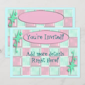 Fun Diner Style Retro Patroon Art Cute Kaart (Voorkant / Achterkant)