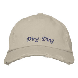 Fun Ding Ding Quote Rustic Stone  Geborduurde Pet
