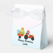 Fun DINO dinosaurus tractor Boerderij School Verja Bedankdoosjes (Voorkant Zijde)