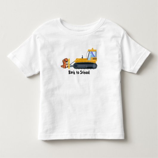 Fun DINO dinosaurus tractor Boerderij School Verja Kinder Shirts (Voorkant)