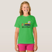 Fun DINO dinosaurus tractor Boerderij School Verja T-shirt (Voorkant volledig)