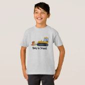 Fun DINO dinosaurus tractor Boerderij School Verja T-shirt (Voorkant volledig)