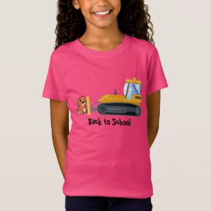 Fun DINO dinosaurus tractor Boerderij School Verja T-shirt