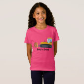 Fun DINO dinosaurus tractor Boerderij School Verja T-shirt (Voorkant volledig)