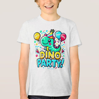 Fun Dino Party Design - Perfect voor verjaardagen Tri-Blend Shirt