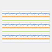 Fun Dino Party Dinosaur Stippen Lines Cute Kinder Inpakpapier Vel (Voorkant 3)