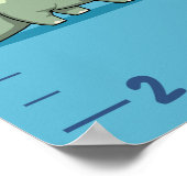 Fun Dinosaur Groeikaart Gepersonaliseerd Poster (Hoek)