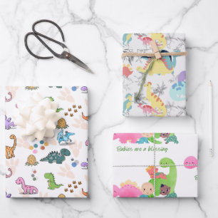 Fun dinosaur party favors, Wrapping paper, Kinder Inpakpapier Vel
