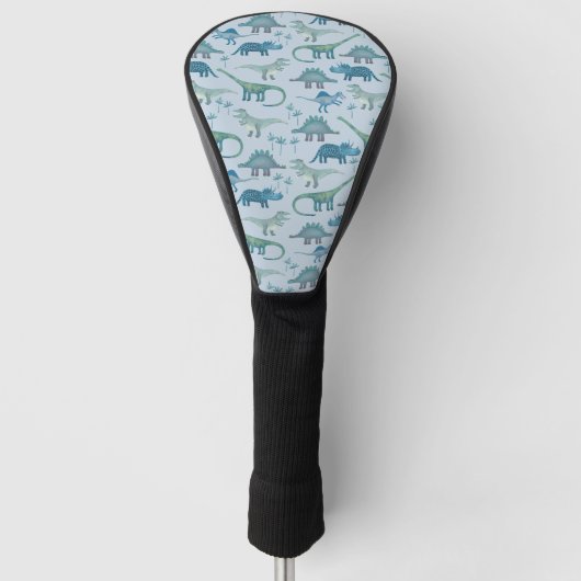 Fun Dinosaur Pattern Golfheadcover (Voorkant)