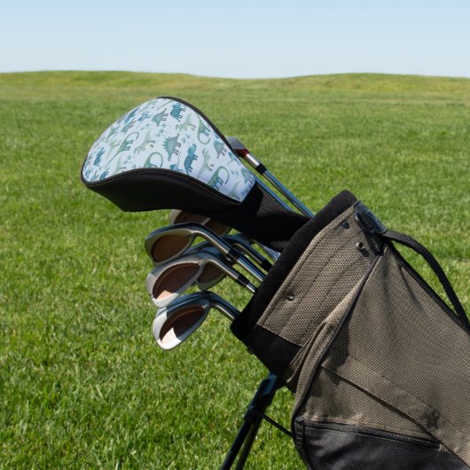 Fun Dinosaur Pattern Golfheadcover (Insitu)