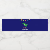 Fun Dinosaur Theme verjaardagsfeest jongens Waterfles Etiket (Enkel label)