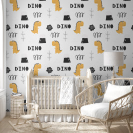 Fun Dinosaur with a Graphic Touch Behang
