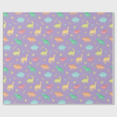 Fun Dinosaur Wrapping Paper Cadeaupapier (Vlak)