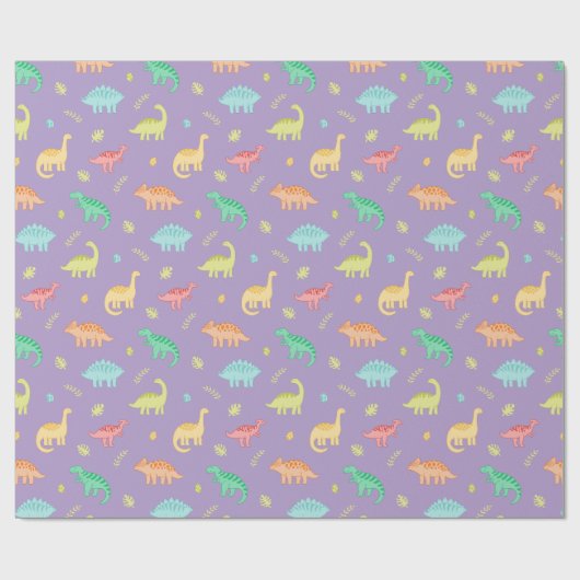 Fun Dinosaur Wrapping Paper Cadeaupapier (Vlak)